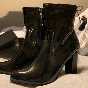 Madden Girl Patent Leather Boots NEW